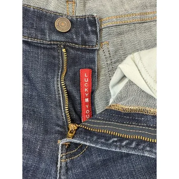 Lucky Brand Sweet Mid Rise Bootcut Jeans Women's Size 8/29R Blue Dark Wash Denim - Picture 6 of 11